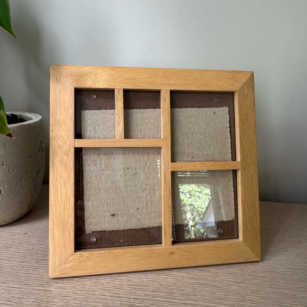 Natural Wood Multi-Photo Frame
